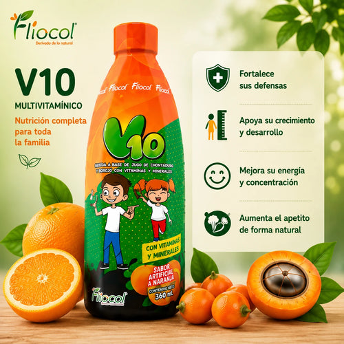 V10 Multivitaminico Completo para niños