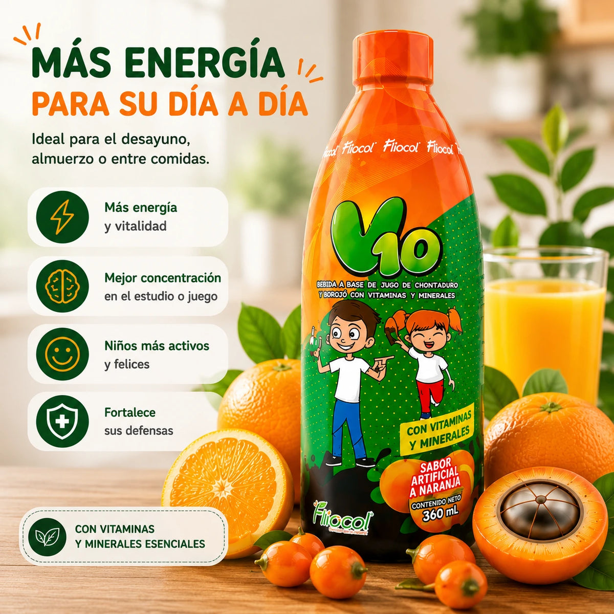 V10 Multivitaminico Completo para niños